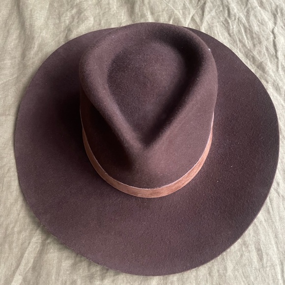 Lack of Color Brown Rancher Wool Boho Hat with Sun Protection 57cm - Picture 3 of 6